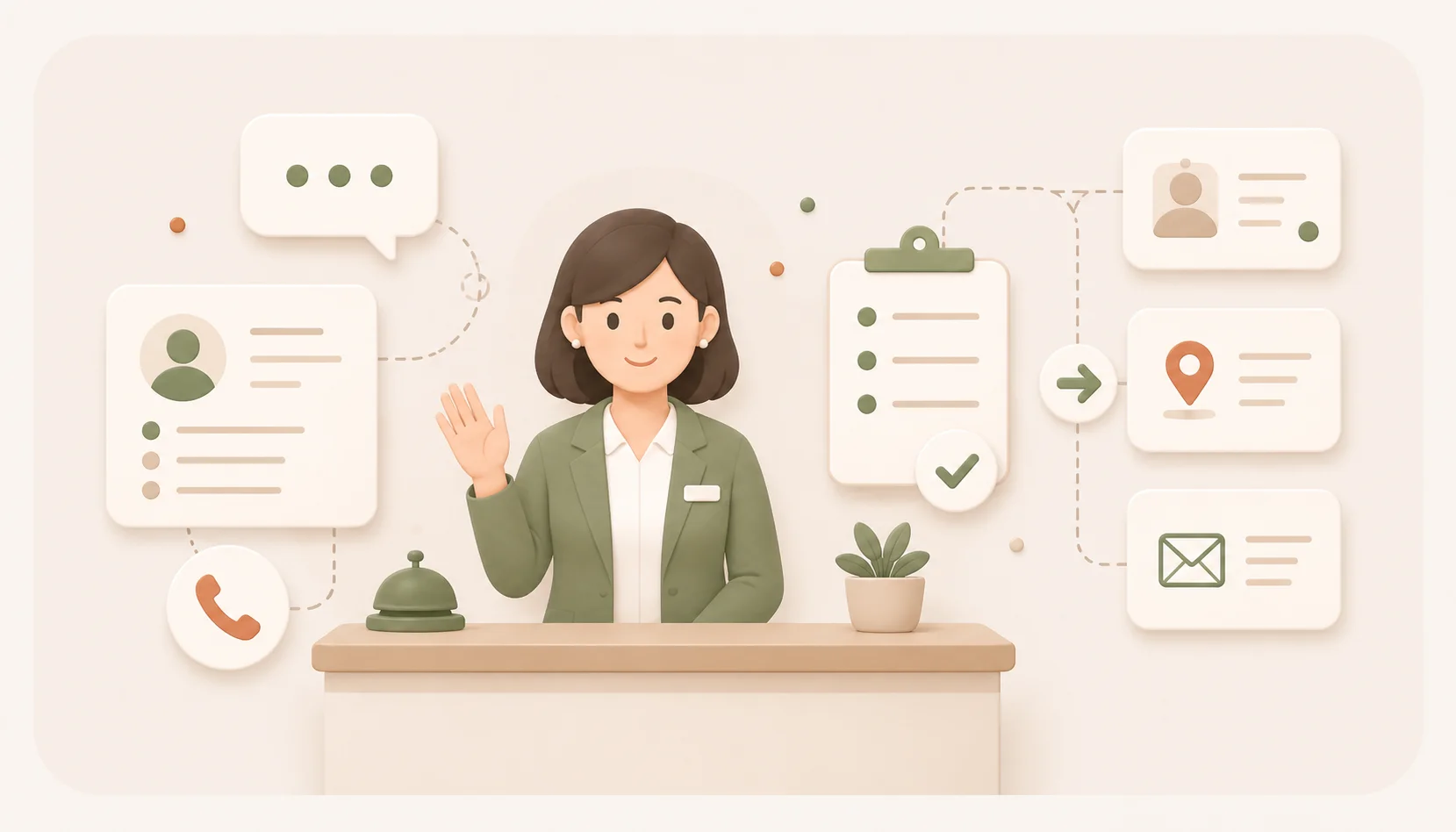 Ilustración de Agente Recepcionista